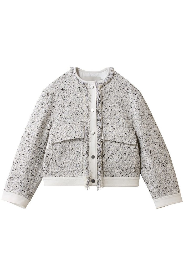 【デパリエ/DEPAREILLE】のネップツイードノーカラージャケット インテリア・キッズ・メンズ・レディースファッション・服の通販 founy(ファニー) https://founy.com/ ファッション Fashion レディースファッション Fashion for Women アウター Coat / Outerwear Collection レディースジャケット・軽アウター Jackets ノーカラージャケット / シンプル上品コーデ Collarless Jackets オケージョン Occasion Wear ジャケット Jacket, Outerwear ネップ Nepp, Slub Yarn フリンジ Fringe, Tassel フロント Front, Front Design エレガント 上品 Elegant |ID: prp329100004830069 ipo3291000000036886813