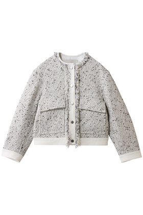 【デパリエ/DEPAREILLE】のネップツイードノーカラージャケット 人気、トレンドファッション・服の通販 founy(ファニー) ファッション Fashion レディースファッション Fashion for Women アウター Coat / Outerwear Collection レディースジャケット・軽アウター Jackets ノーカラージャケット / シンプル上品コーデ Collarless Jackets オケージョン Occasion Wear ジャケット Jacket, Outerwear ネップ Nepp, Slub Yarn フリンジ Fringe, Tassel フロント Front, Front Design エレガント 上品 Elegant |ID:prp329100004830069