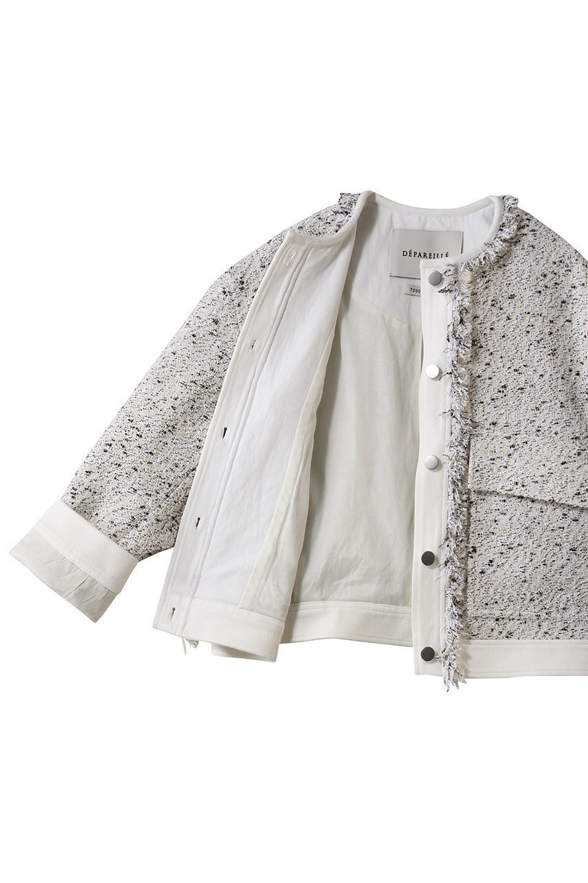 【デパリエ/DEPAREILLE】のネップツイードノーカラージャケット 人気、トレンドファッション・服の通販 founy(ファニー) 　ファッション　Fashion　レディースファッション　Fashion for Women　アウター　Coat / Outerwear Collection　レディースジャケット・軽アウター　Jackets　ノーカラージャケット / シンプル上品コーデ　Collarless Jackets　オケージョン　Occasion Wear　ジャケット　Jacket, Outerwear　ネップ　Nepp, Slub Yarn　フリンジ　Fringe, Tassel　フロント　Front, Front Design　エレガント 上品　Elegant　other-6|ID: prp329100004830069 ipo3291000000036886822