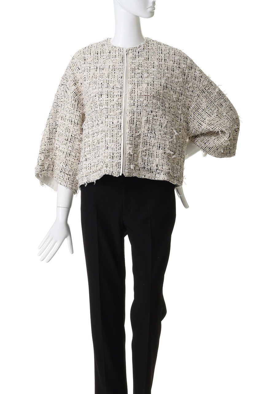 【デパリエ/DEPAREILLE】のチェックツイードジャケット 人気、トレンドファッション・服の通販 founy(ファニー) 　ファッション　Fashion　レディースファッション　Fashion for Women　アウター　Coat / Outerwear Collection　レディースジャケット・軽アウター　Jackets　クラシック　Classic, Timeless Style　ショート　Short, Short Length　ジャケット　Jacket, Outerwear　ツイード　Twill, Twill Weave　デニム　Denim, Jeans Material　バランス　Balance, Style Balance　フリンジ　Fringe, Tassel　フレア　Flare, Flared　ボックス　Boxy, Box Shape　エレガント 上品　Elegant　other-2|ID: prp329100004830070 ipo3291000000036743357