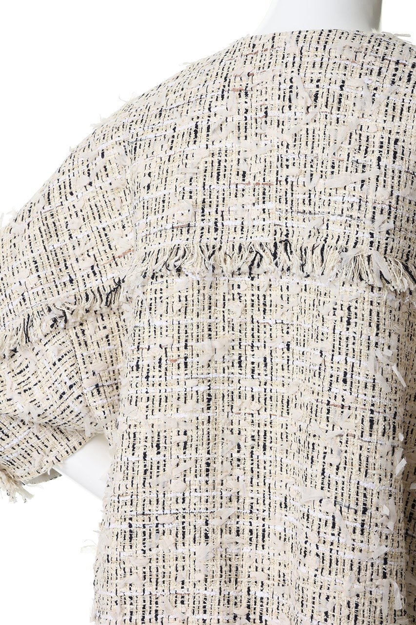 【デパリエ/DEPAREILLE】のチェックツイードジャケット 人気、トレンドファッション・服の通販 founy(ファニー) 　ファッション　Fashion　レディースファッション　Fashion for Women　アウター　Coat / Outerwear Collection　レディースジャケット・軽アウター　Jackets　クラシック　Classic, Timeless Style　ショート　Short, Short Length　ジャケット　Jacket, Outerwear　ツイード　Twill, Twill Weave　デニム　Denim, Jeans Material　バランス　Balance, Style Balance　フリンジ　Fringe, Tassel　フレア　Flare, Flared　ボックス　Boxy, Box Shape　エレガント 上品　Elegant　other-5|ID: prp329100004830070 ipo3291000000036743360