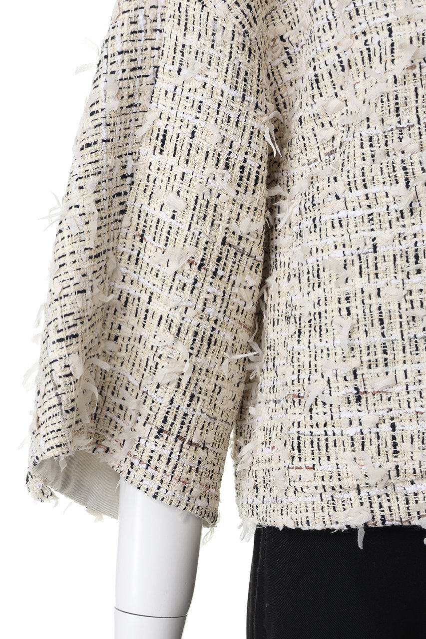 【デパリエ/DEPAREILLE】のチェックツイードジャケット 人気、トレンドファッション・服の通販 founy(ファニー) 　ファッション　Fashion　レディースファッション　Fashion for Women　アウター　Coat / Outerwear Collection　レディースジャケット・軽アウター　Jackets　クラシック　Classic, Timeless Style　ショート　Short, Short Length　ジャケット　Jacket, Outerwear　ツイード　Twill, Twill Weave　デニム　Denim, Jeans Material　バランス　Balance, Style Balance　フリンジ　Fringe, Tassel　フレア　Flare, Flared　ボックス　Boxy, Box Shape　エレガント 上品　Elegant　other-6|ID: prp329100004830070 ipo3291000000036743361