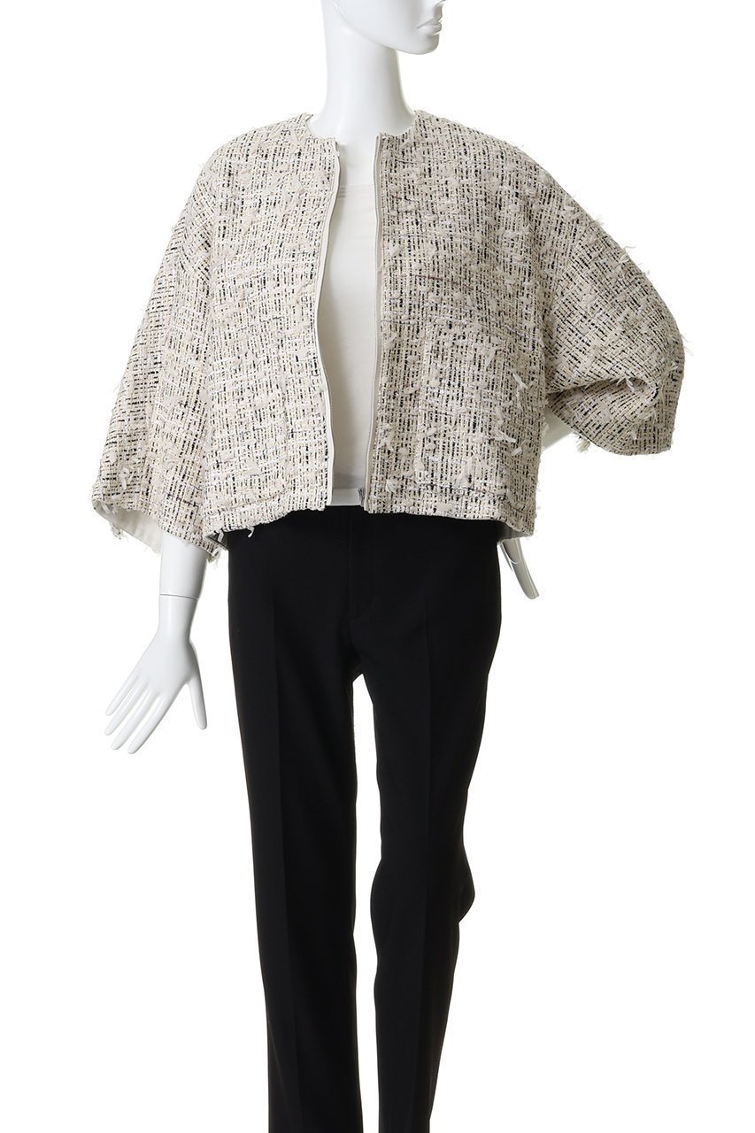 【デパリエ/DEPAREILLE】のチェックツイードジャケット 人気、トレンドファッション・服の通販 founy(ファニー) 　ファッション　Fashion　レディースファッション　Fashion for Women　アウター　Coat / Outerwear Collection　レディースジャケット・軽アウター　Jackets　クラシック　Classic, Timeless Style　ショート　Short, Short Length　ジャケット　Jacket, Outerwear　ツイード　Twill, Twill Weave　デニム　Denim, Jeans Material　バランス　Balance, Style Balance　フリンジ　Fringe, Tassel　フレア　Flare, Flared　ボックス　Boxy, Box Shape　エレガント 上品　Elegant　other-8|ID: prp329100004830070 ipo3291000000036743363