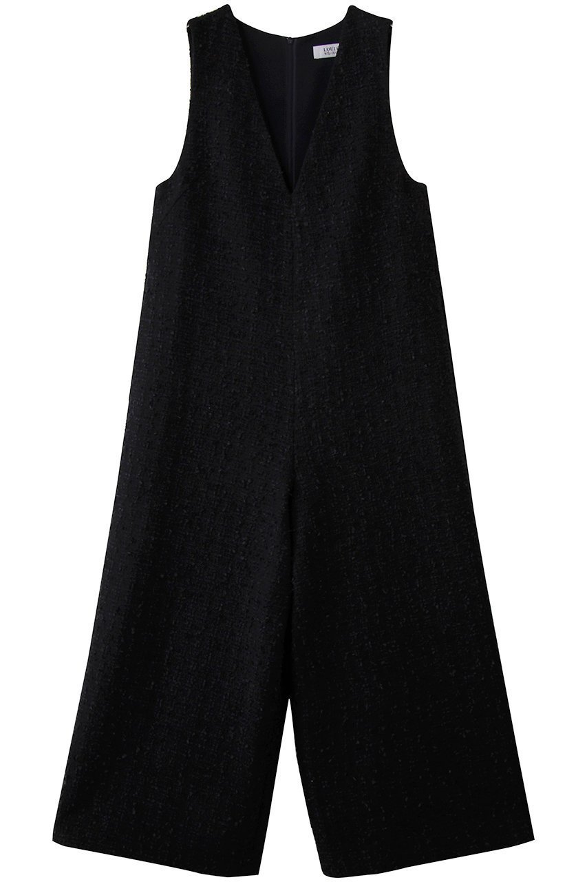 【アルアバイル/allureville】の【Loulou Willoughby】ファンシーツイードオールインワン インテリア・キッズ・メンズ・レディースファッション・服の通販 founy(ファニー) 　ファッション　Fashion　レディースファッション　Fashion for Women　パンツ　Pants & Trousers　2026年　2026　おすすめ　Recommended / Our Picks　エレガント 上品　Elegant　クラシック　Classic, Timeless Style　シューズ　Shoes, Footwear　ツイード　Twill, Twill Weave　ロング　Long, Long-Length　夏　Summer　春　Spring　S/S・春夏　SS, Spring/Summer, Warm Season　ネイビー|ID: prp329100004830073 ipo3291000000035157041