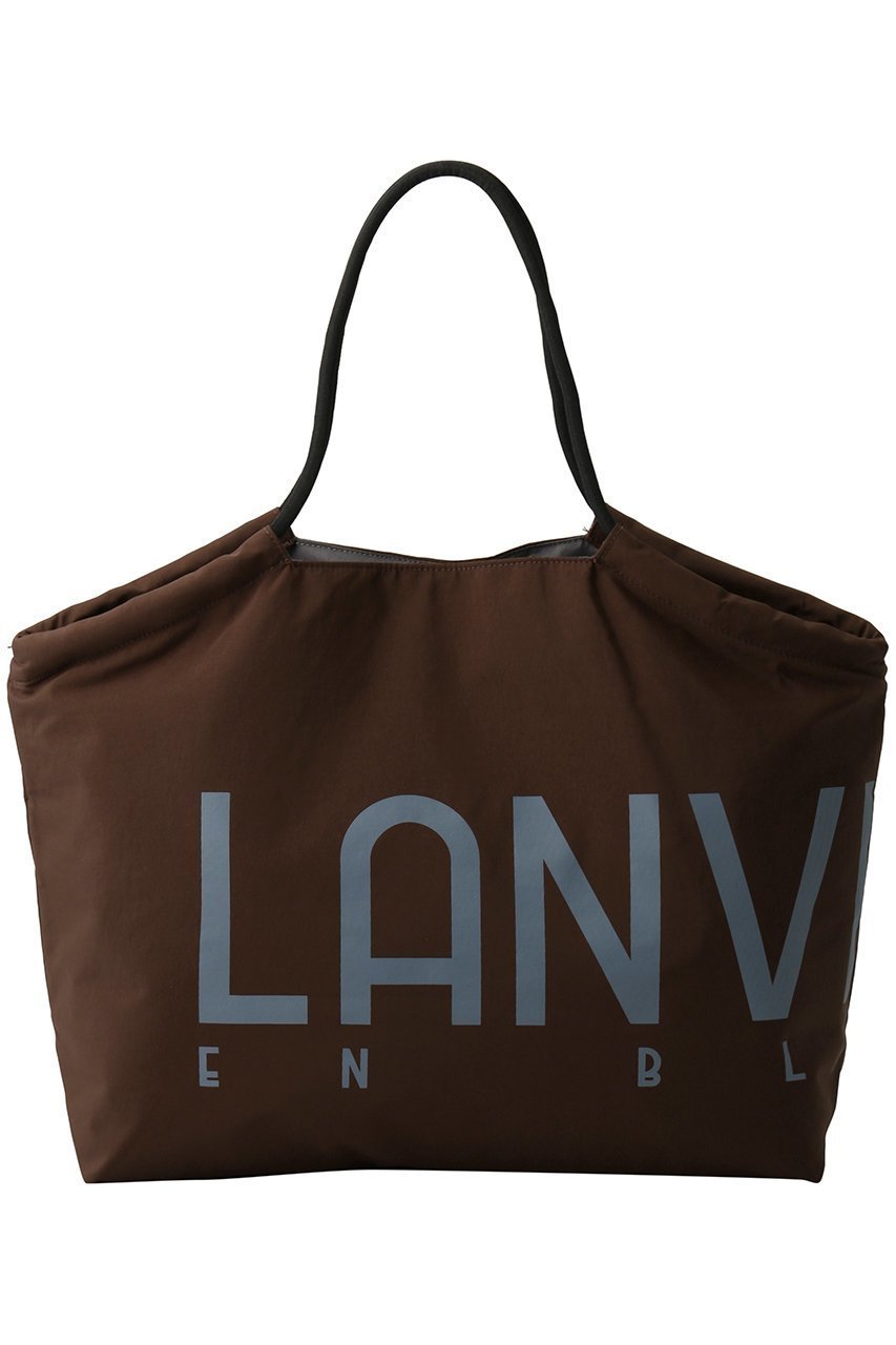 【ランバン オン ブルー/LANVIN en Bleu】のロゴドロストトートバッグ インテリア・キッズ・メンズ・レディースファッション・服の通販 founy(ファニー) 　ファッション　Fashion　レディースファッション　Fashion for Women　バッグ　Bags　2026年　2026　ポケット　Pocket, Pocket Detail　夏　Summer　旅行　Travel　春　Spring　S/S・春夏　SS, Spring/Summer, Warm Season　ブラウン|ID: prp329100004830075 ipo3291000000035157056
