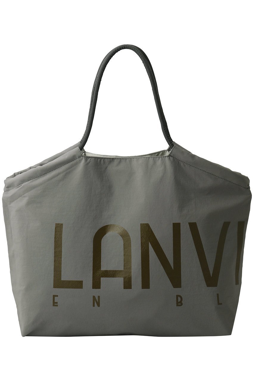 【ランバン オン ブルー/LANVIN en Bleu】のロゴドロストトートバッグ インテリア・キッズ・メンズ・レディースファッション・服の通販 founy(ファニー) 　ファッション　Fashion　レディースファッション　Fashion for Women　バッグ　Bags　2026年　2026　ポケット　Pocket, Pocket Detail　再入荷　Restock / Back in Stock　夏　Summer　旅行　Travel　春　Spring　S/S・春夏　SS, Spring/Summer, Warm Season　グレー|ID: prp329100004830075 ipo3291000000035874762