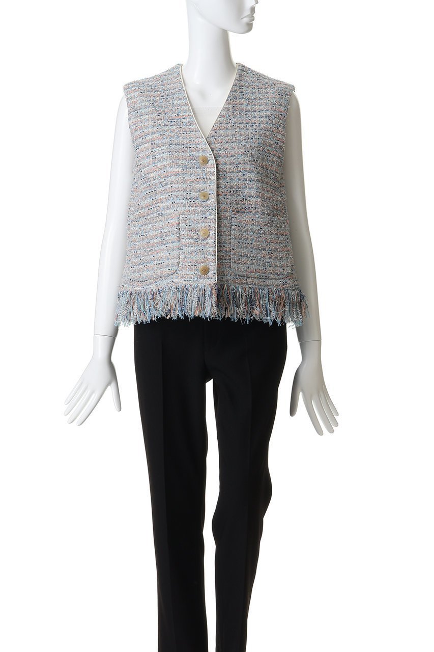 【デパリエ/DEPAREILLE】のファンシーツイードジレ 人気、トレンドファッション・服の通販 founy(ファニー) ファッション Fashion レディースファッション Fashion for Women アウター Coat / Outerwear Collection レディースジャケット・軽アウター Jackets 2026年 2026 おすすめ Recommended / Our Picks ジャケット Jacket, Outerwear セレモニー Ceremony ツイード Twill, Twill Weave フリンジ Fringe, Tassel ベスト Vest, Waistcoat メタル Metal, Metal Parts ラグジュアリー Luxury, Elegant リュクス Luxury, Elegant, High-End, Chic 夏 Summer 春 Spring S/S・春夏 SS, Spring/Summer, Warm Season other-2|ID: prp329100004830076 ipo3291000000035157069