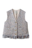 【デパリエ/DEPAREILLE】のファンシーツイードジレ 人気、トレンドファッション・服の通販 founy(ファニー) ファッション Fashion レディースファッション Fashion for Women アウター Coat / Outerwear Collection レディースジャケット・軽アウター Jackets おすすめ Recommended / Our Picks ジャケット Jacket, Outerwear セレモニー Ceremony ツイード Twill, Twill Weave フリンジ Fringe, Tassel ベスト Vest, Waistcoat メタル Metal, Metal Parts ラグジュアリー Luxury, Elegant リュクス Luxury, Elegant, High-End, Chic |ID:prp329100004830076