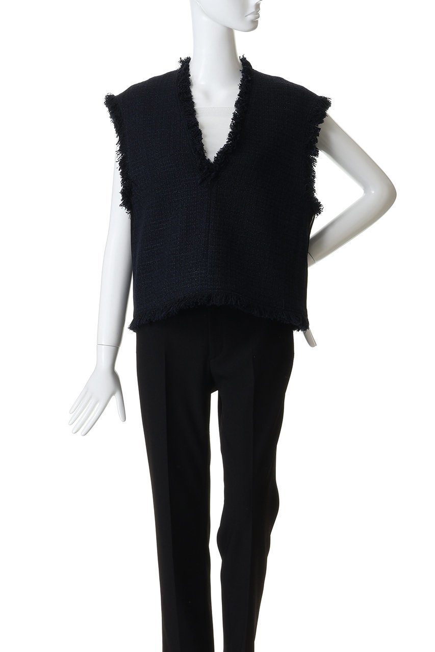 【デパリエ/DEPAREILLE】のコットンツイードジレ 人気、トレンドファッション・服の通販 founy(ファニー) 　ファッション　Fashion　レディースファッション　Fashion for Women　アウター　Coat / Outerwear Collection　レディースジャケット・軽アウター　Jackets　2026年　2026　シンプル　Simple, Minimal　ジャケット　Jacket, Outerwear　フリンジ　Fringe, Tassel　ベスト　Vest, Waistcoat　ワンポイント　One Point, Statement Accent　夏　Summer　春　Spring　S/S・春夏　SS, Spring/Summer, Warm Season　other-2|ID: prp329100004830077 ipo3291000000035157081