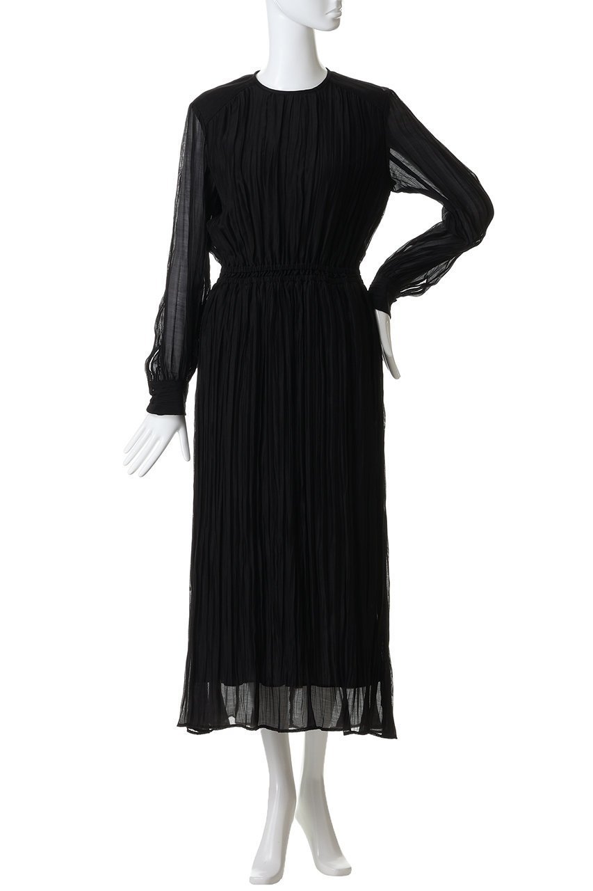 【デザイン ワークス/DESIGN WORKS】のオーガンジープリーツ加工ボウタイワンピース 人気、トレンドファッション・服の通販 founy(ファニー) 　ファッション　Fashion　レディースファッション　Fashion for Women　ワンピース　Dresses　チュニック　Tunic Tops & Dresses　2026年　2026　オケージョン　Occasion Wear　オーガンジー　Organza Fabric　シンプル　Simple, Minimal　チュニック　Tunic, Long Top　フェミニン　Feminine, Girly　プリーツ　Pleats, Pleated　リラックス　Relax, Relaxed Fit　ロング　Long, Long-Length　エレガント 上品　Elegant　夏　Summer　春　Spring　S/S・春夏　SS, Spring/Summer, Warm Season　other-6|ID: prp329100004830658 ipo3291000000035164990