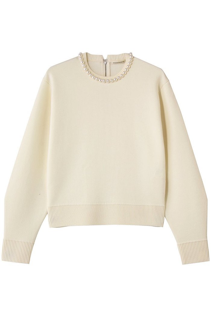 【デザイン ワークス/DESIGN WORKS】のパール付きニットプルオーバー インテリア・キッズ・メンズ・レディースファッション・服の通販 founy(ファニー) https://founy.com/ ファッション Fashion レディースファッション Fashion for Women トップス・カットソー Cut & Sew Tops ニット Knit Tops & Sweaters カジュアルプルオーバー・ニットトップス Pullovers & Knit Tops / Casual Pullovers 2026年 2026 なめらか Smooth, Silky Texture タイトスカート Pencil Skirt, Tight Skirt パール Pearl, Pearl Accent フォルム Silhouette, Form ワイド Wide, Wide Fit エレガント 上品 Elegant 今季 This Season, Current Season 夏 Summer 春 Spring S/S・春夏 SS, Spring/Summer, Warm Season |ID: prp329100004830660 ipo3291000000035164998