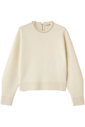 【デザイン ワークス/DESIGN WORKS】 パール付きニットプルオーバー人気、トレンドファッション・服の通販 founy(ファニー) ファッション Fashion レディースファッション Fashion for Women トップス・カットソー Cut & Sew Tops ニット Knit Tops & Sweaters カジュアルプルオーバー・ニットトップス Pullovers & Knit Tops / Casual Pullovers 2026年 2026 なめらか Smooth, Silky Texture タイトスカート Pencil Skirt, Tight Skirt パール Pearl, Pearl Accent フォルム Silhouette, Form ワイド Wide, Wide Fit エレガント 上品 Elegant 今季 This Season, Current Season 夏 Summer 春 Spring S/S・春夏 SS, Spring/Summer, Warm Season |ID:prp329100004830660