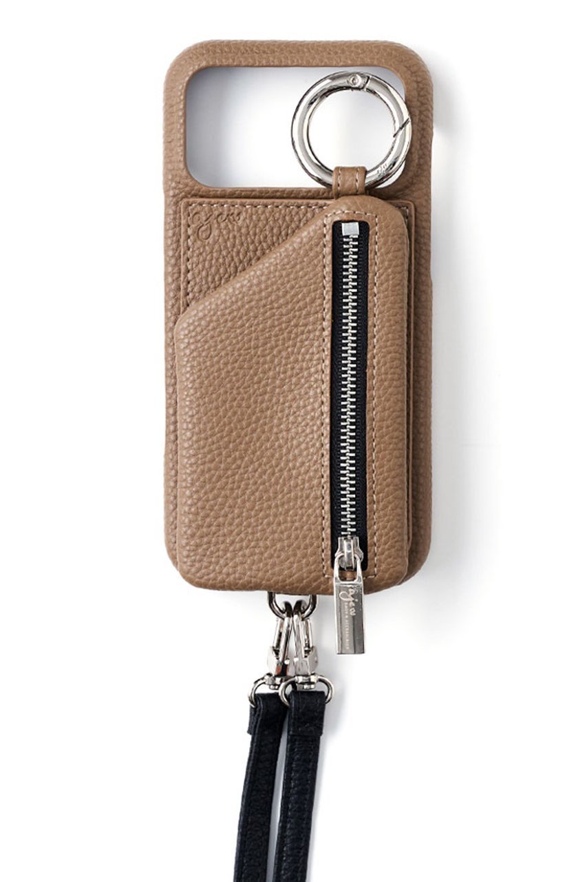 【エジュー/ajew】のiPhoneProMax/17air ajew cadenas zipphone case shoulder インテリア・キッズ・メンズ・レディースファッション・服の通販 founy(ファニー) 　ファッション　Fashion　レディースファッション　Fashion for Women　アクセサリー　Fashion Accessories　今季　This Season, Current Season　ショルダー　Shoulder, Shoulder Strap　シルバー　Silver, Metallic Silver　定番　Standard, Basic Item　ポケット　Pocket, Pocket Detail　モノトーン　Monotone, Black and White　ループ　Loop, Loop Knit　冬　Winter / This Winter　A/W・秋冬　Autumn/Winter　おすすめ　Recommended / Our Picks　iPhone アイフォーン　iPhone　新作・新入荷　New Arrivals / New In　ブラウン|ID: prp329100004830662 ipo3291000000035165020