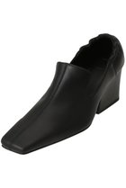【リムアーク/RIM.ARK】のLeather square toe heel/ヒールシューズ 人気、トレンドファッション・服の通販 founy(ファニー) ファッション Fashion レディースファッション Fashion for Women ギャザー Gathered, Ruffled シューズ Shoes, Footwear フィット Fit, Slim Fit thumbnail ブラック|ID: prp329100004831219 ipo3291000000036928676