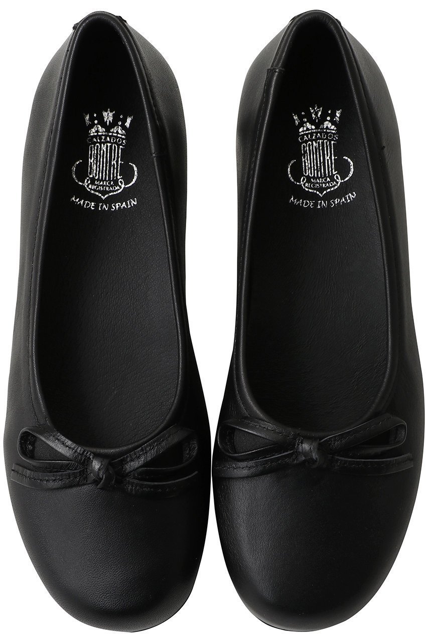 【エスメラルダ/Esmeralda】の【BONTRE】レザーバレエシューズ/50301 インテリア・キッズ・メンズ・レディースファッション・服の通販 founy(ファニー) 　ファッション　Fashion　レディースファッション　Fashion for Women　シューズ　Shoes, Footwear　シンプル　Simple, Minimal　バレエ　Ballet, Ballet Style　フェミニン　Feminine, Girly　フォルム　Silhouette, Form　フラット　Flat, Flat Shoes　リボン　Ribbon, Bow　エレガント 上品　Elegant　定番　Standard, Basic Item　ビジネス 仕事 通勤　Business / Work / Commuting　BLK|ID: prp329100004831224 ipo3291000000036869793