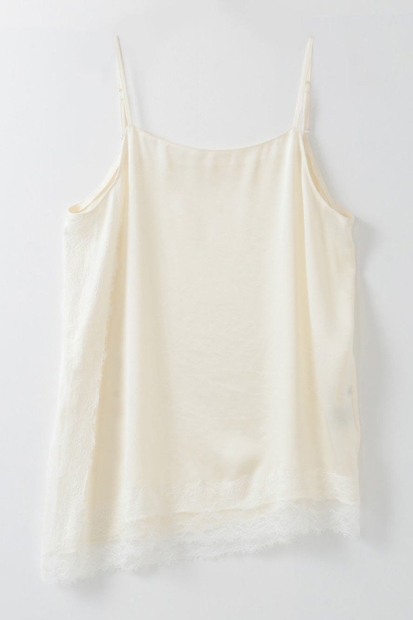 【ハー/HER.】の【1/15 12:00販売開始】トリアセレースキャミソール インテリア・キッズ・メンズ・レディースファッション・服の通販 founy(ファニー) 　ファッション　Fashion　レディースファッション　Fashion for Women　トップス・カットソー　Cut & Sew Tops　キャミソール&ノースリーブ　Camisoles & Sleeveless Tops　シャツ・ブラウス・オフィスカジュアル　Elegant Blouses & Button-Ups　ロングTシャツ・Tシャツ　Longline T-Shirts & Tees　カットソー・ベーシックTシャツ　Cut-and-Sewn Tops / Stretch Tees & Basics　2026年　2026　イレギュラーヘム　Irregular Hem　キャミソール　Camisole, Spaghetti Strap Top　サテン　Satin, Glossy Fabric　シルク　Silk, 100% Silk　シンプル　Simple, Minimal　タンク　Tank Top, Sleeveless Top　レース　Lace, Lace Fabric　エレガント 上品　Elegant　夏　Summer　春　Spring　S/S・春夏　SS, Spring/Summer, Warm Season　ホワイト|ID: prp329100004831228 ipo3291000000035174727