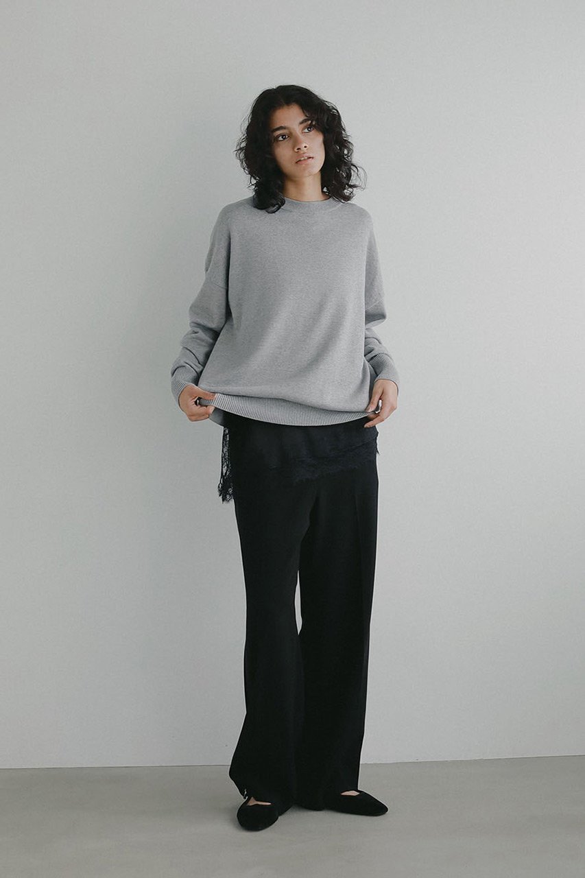 【ハー/HER.】の【1/15 12:00販売開始】C/Wクルーネックプルオーバー 人気、トレンドファッション・服の通販 founy(ファニー) 　ファッション　Fashion　レディースファッション　Fashion for Women　トップス・カットソー　Cut & Sew Tops　ニット　Knit Tops & Sweaters　カジュアルプルオーバー・ニットトップス　Pullovers & Knit Tops / Casual Pullovers　2026年　2026　ベーシック　Basic, Essential　エレガント 上品　Elegant　夏　Summer　春　Spring　S/S・春夏　SS, Spring/Summer, Warm Season　other-2|ID: prp329100004831229 ipo3291000000035174736