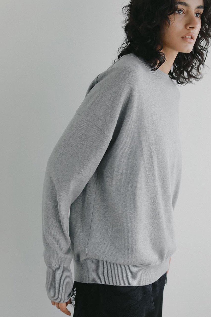 【ハー/HER.】の【1/15 12:00販売開始】C/Wクルーネックプルオーバー 人気、トレンドファッション・服の通販 founy(ファニー) 　ファッション　Fashion　レディースファッション　Fashion for Women　トップス・カットソー　Cut & Sew Tops　ニット　Knit Tops & Sweaters　カジュアルプルオーバー・ニットトップス　Pullovers & Knit Tops / Casual Pullovers　2026年　2026　ベーシック　Basic, Essential　エレガント 上品　Elegant　夏　Summer　春　Spring　S/S・春夏　SS, Spring/Summer, Warm Season　other-4|ID: prp329100004831229 ipo3291000000035174738