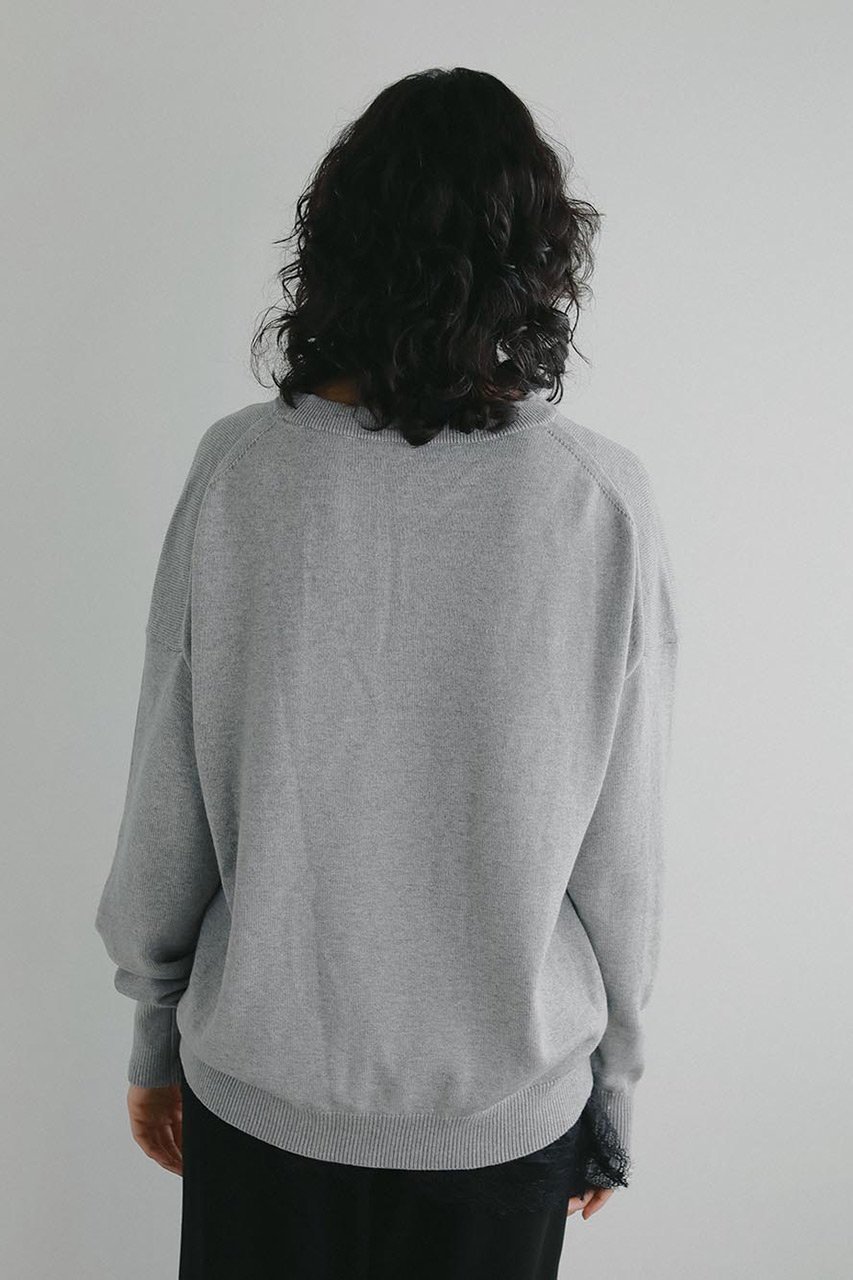 【ハー/HER.】の【1/15 12:00販売開始】C/Wクルーネックプルオーバー 人気、トレンドファッション・服の通販 founy(ファニー) 　ファッション　Fashion　レディースファッション　Fashion for Women　トップス・カットソー　Cut & Sew Tops　ニット　Knit Tops & Sweaters　カジュアルプルオーバー・ニットトップス　Pullovers & Knit Tops / Casual Pullovers　2026年　2026　ベーシック　Basic, Essential　エレガント 上品　Elegant　夏　Summer　春　Spring　S/S・春夏　SS, Spring/Summer, Warm Season　other-6|ID: prp329100004831229 ipo3291000000035174740