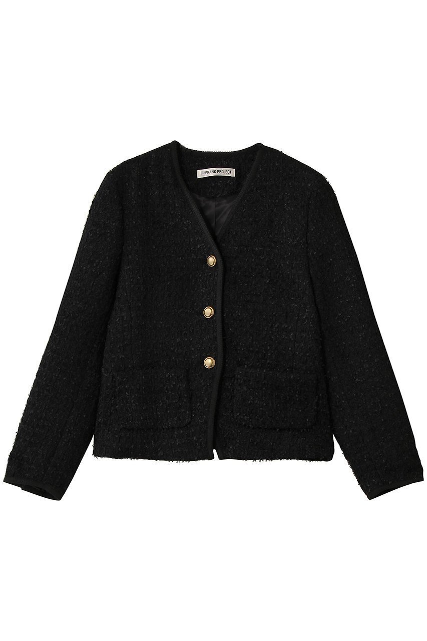 【プランク プロジェクト/PRANK PROJECT】のツイードジャケット インテリア・キッズ・メンズ・レディースファッション・服の通販 founy(ファニー) 　ファッション　Fashion　レディースファッション　Fashion for Women　アウター　Coat / Outerwear Collection　レディースジャケット・軽アウター　Jackets　オケージョン　Occasion Wear　カーディガン　Cardigan, Knitwear　ジャケット　Jacket, Outerwear　ツイード　Twill, Twill Weave　BLK(ブラック)|ID: prp329100004831233 ipo3291000000035201922