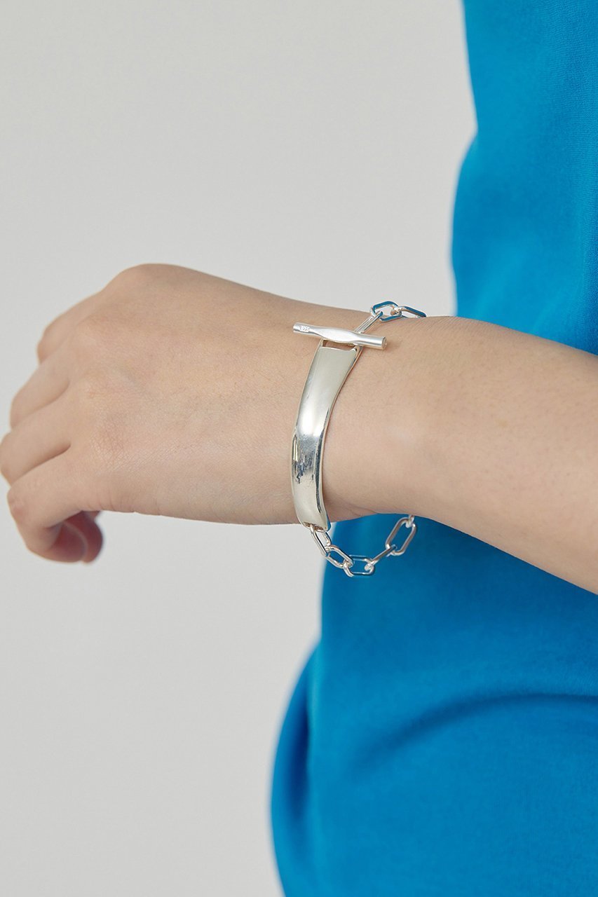 【ガリャルダガランテ/GALLARDAGALANTE】の【Lemme.×2.718】プレートチェーンブレスレット 人気、トレンドファッション・服の通販 founy(ファニー) 　ファッション　Fashion　レディースファッション　Fashion for Women　ジュエリー　Jewelry　チェーン＆カフブレスレット　Cuff & Chain Bracelets　バングル・カフブレスレット　Bangles & Cuff Bracelets　アクセサリー　Fashion Accessories　春　Spring　ガラス　Glass, Glassware　シューズ　Shoes, Footwear　シルバー　Silver, Metallic Silver　シンプル　Simple, Minimal　ジュエリー　Jewelry, Accessories　チェーン　Chain, Chain Strap　ブレスレット　Bracelet, Wristband　プレート　Plate, Dish　モダン　Modern, Contemporary　S/S・春夏　SS, Spring/Summer, Warm Season　夏　Summer　2026年　2026　other-3|ID: prp329100004831928 ipo3291000000036161932