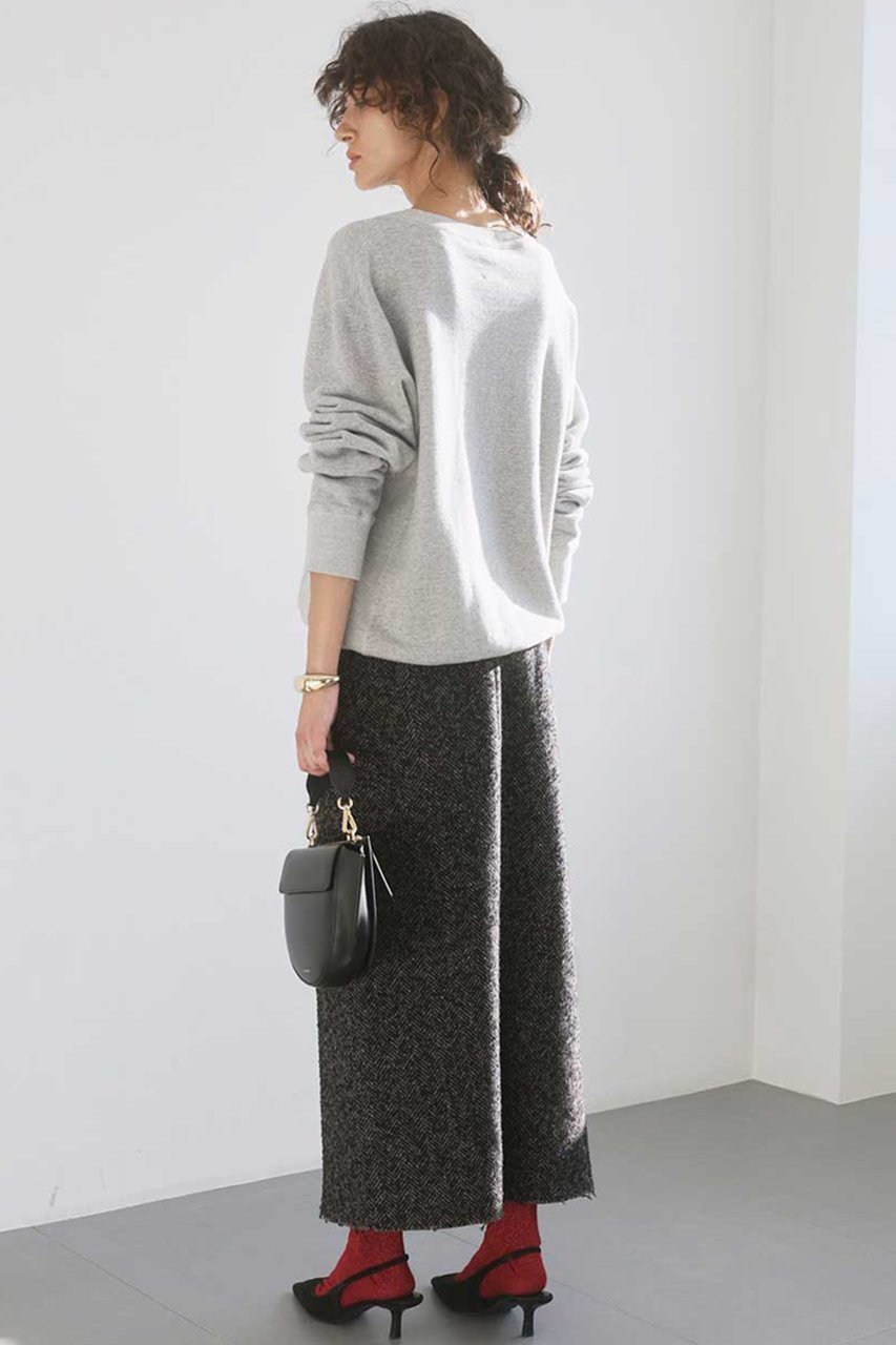 【ブリル/BRILL】のネップへリンボンタックスカート 人気、トレンドファッション・服の通販 founy(ファニー) 　ファッション　Fashion　レディースファッション　Fashion for Women　スカート　Skirts　ロングスカート　Long Skirts / Maxi & Midi Skirts　シンプル　Simple, Minimal　ストレート　Straight, Straight Cut　スリット　Slit, Slit Detail　センター　Center, Center Line　ネップ　Nepp, Slub Yarn　バランス　Balance, Style Balance　ボトム　Bottoms, Lower Wear　ロング　Long, Long-Length　other-6|ID: prp329100004831934 ipo3291000000035696945