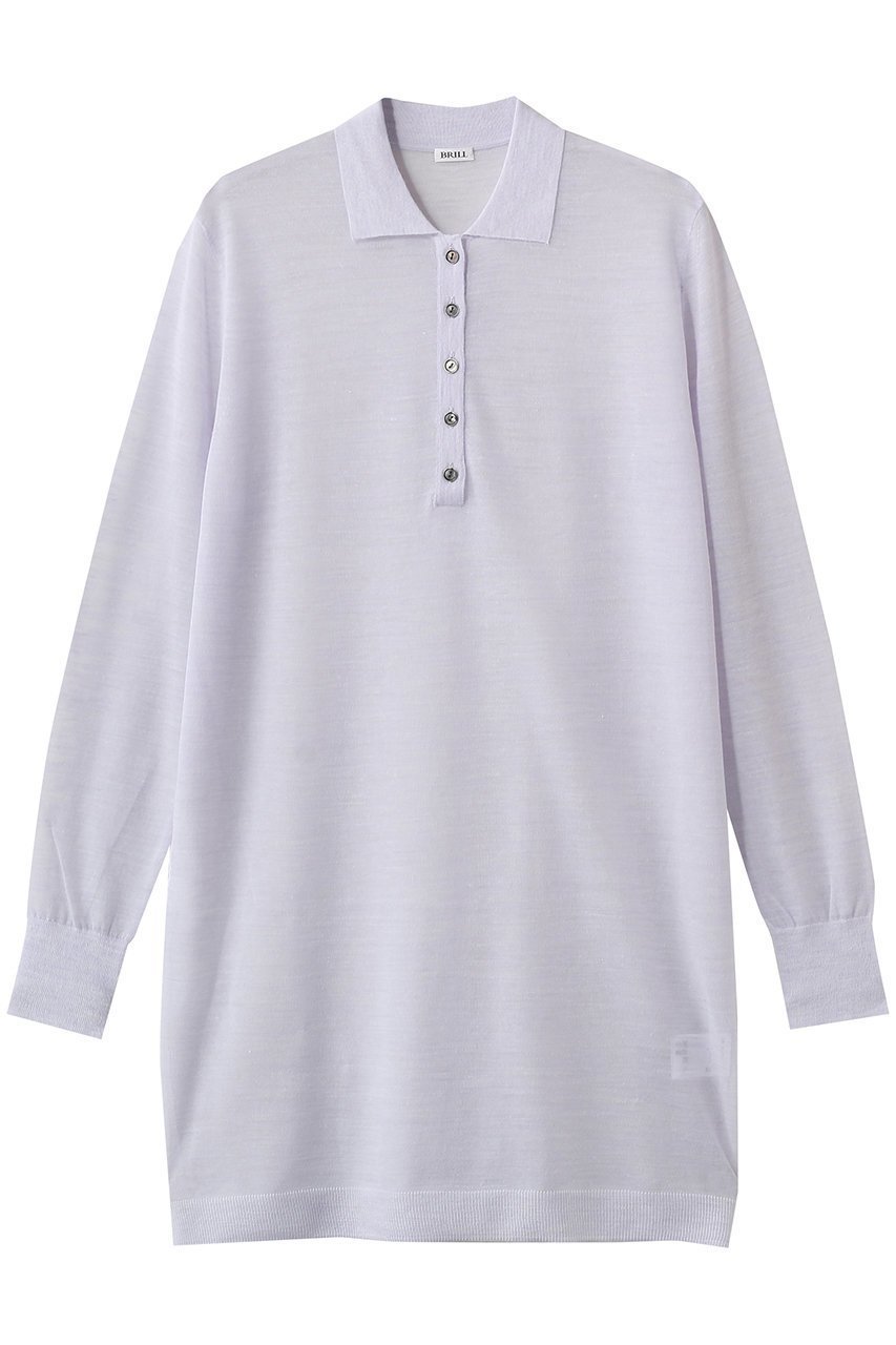 【ブリル/BRILL】のシアーポロロングプルオーバー インテリア・キッズ・メンズ・レディースファッション・服の通販 founy(ファニー) ファッション Fashion レディースファッション Fashion for Women トップス・カットソー Cut & Sew Tops ニット Knit Tops & Sweaters カジュアルプルオーバー・ニットトップス Pullovers & Knit Tops / Casual Pullovers シアー Sheer, See-Through ロング Long, Long-Length ラベンダー|ID: prp329100004831939 ipo3291000000035577129