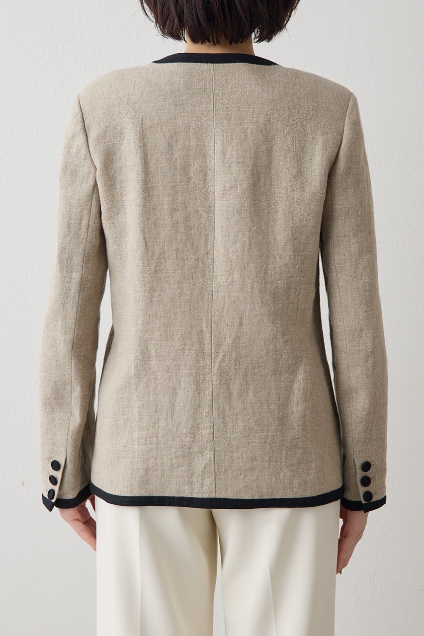 【ウィムガゼット/Whim Gazette】のリネンパイピングジャケット 人気、トレンドファッション・服の通販 founy(ファニー) 　ファッション　Fashion　レディースファッション　Fashion for Women　アウター　Coat / Outerwear Collection　レディースジャケット・軽アウター　Jackets　2026年　2026　ジャケット　Jacket, Outerwear　パイピング　Piping, Trim Design　ポケット　Pocket, Pocket Detail　リネン　Linen, Linen Fabric　ワッシャー　Washer, Crinkled Finish　エレガント 上品　Elegant　再入荷　Restock / Back in Stock　夏　Summer　春　Spring　S/S・春夏　SS, Spring/Summer, Warm Season　other-7|ID: prp329100004831947 ipo3291000000036031749