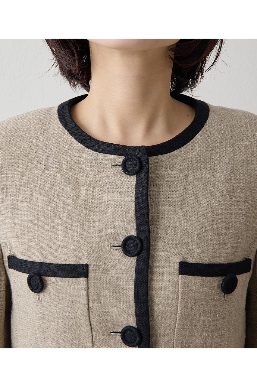 【ウィムガゼット/Whim Gazette】のリネンパイピングジャケット 人気、トレンドファッション・服の通販 founy(ファニー) 　ファッション　Fashion　レディースファッション　Fashion for Women　アウター　Coat / Outerwear Collection　レディースジャケット・軽アウター　Jackets　2026年　2026　ジャケット　Jacket, Outerwear　パイピング　Piping, Trim Design　ポケット　Pocket, Pocket Detail　リネン　Linen, Linen Fabric　ワッシャー　Washer, Crinkled Finish　エレガント 上品　Elegant　再入荷　Restock / Back in Stock　夏　Summer　春　Spring　S/S・春夏　SS, Spring/Summer, Warm Season　other-8|ID: prp329100004831947 ipo3291000000036031750