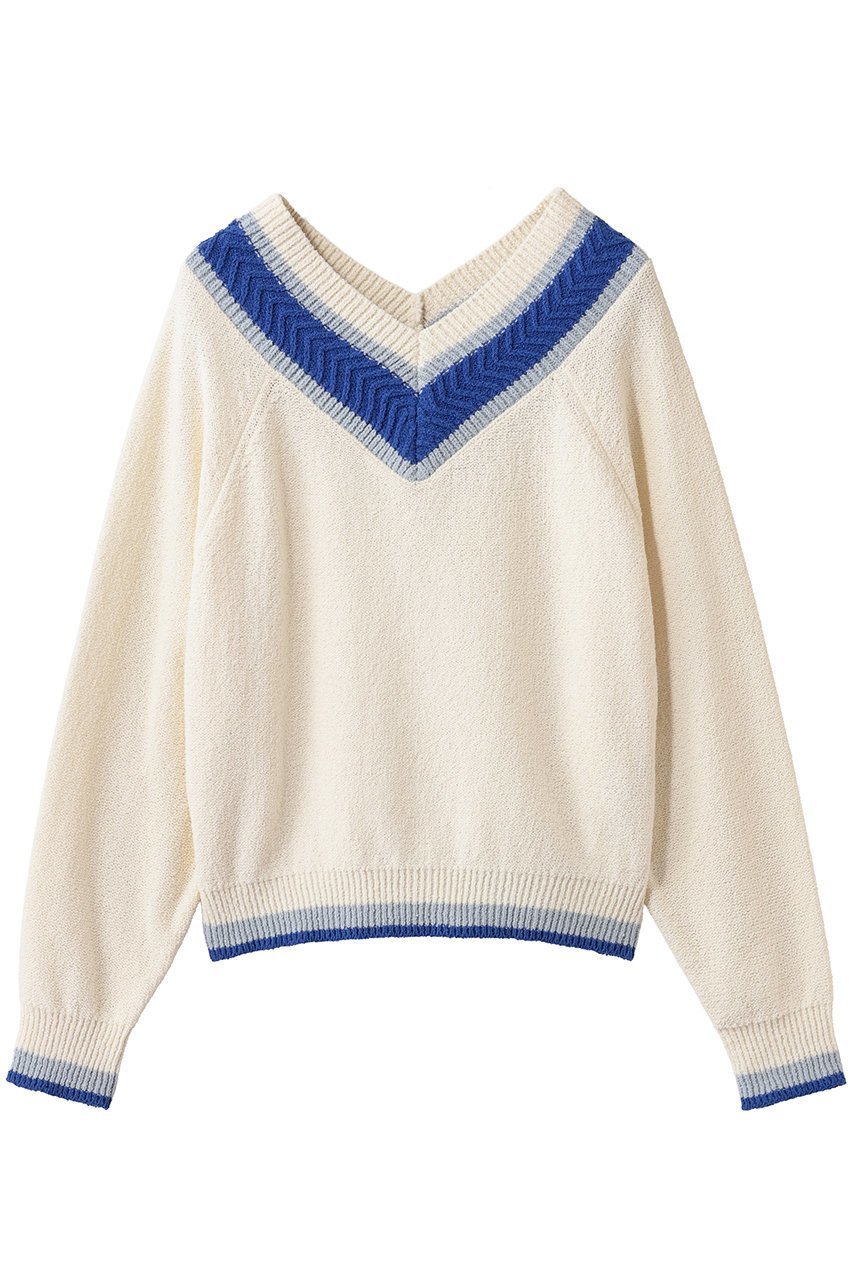 【アルアバイル/allureville】のコットンチルデンニット インテリア・キッズ・メンズ・レディースファッション・服の通販 founy(ファニー) ファッション Fashion レディースファッション Fashion for Women トップス・カットソー Cut & Sew Tops ニット Knit Tops & Sweaters カジュアルプルオーバー・ニットトップス Pullovers & Knit Tops / Casual Pullovers コンパクト Compact, Small Size 再入荷 Restock / Back in Stock ブルー|ID: prp329100004831948 ipo3291000000036930431