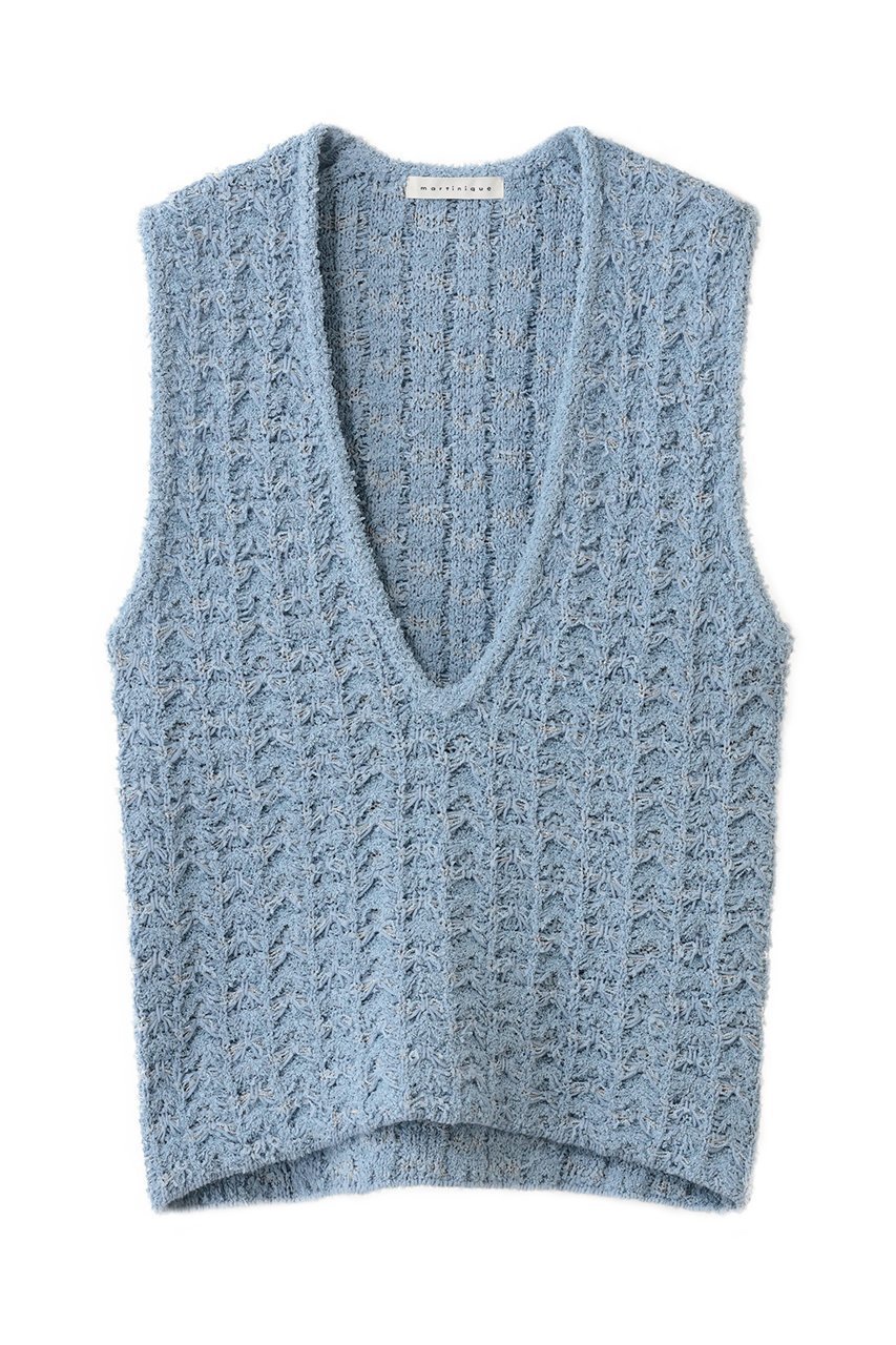 【マルティニーク/martinique】のツィーディーニットジレ インテリア・キッズ・メンズ・レディースファッション・服の通販 founy(ファニー) 　ファッション　Fashion　レディースファッション　Fashion for Women　トップス・カットソー　Cut & Sew Tops　ニット　Knit Tops & Sweaters　ベスト&ジレ / 重ね着スタイル　Vests & Gilets　カジュアルプルオーバー・ニットトップス　Pullovers & Knit Tops / Casual Pullovers　インナー　Innerwear　セレモニー　Ceremony　ツイード　Twill, Twill Weave　ボトム　Bottoms, Lower Wear　ロング　Long, Long-Length　サックス|ID: prp329100004831949 ipo3291000000035944523