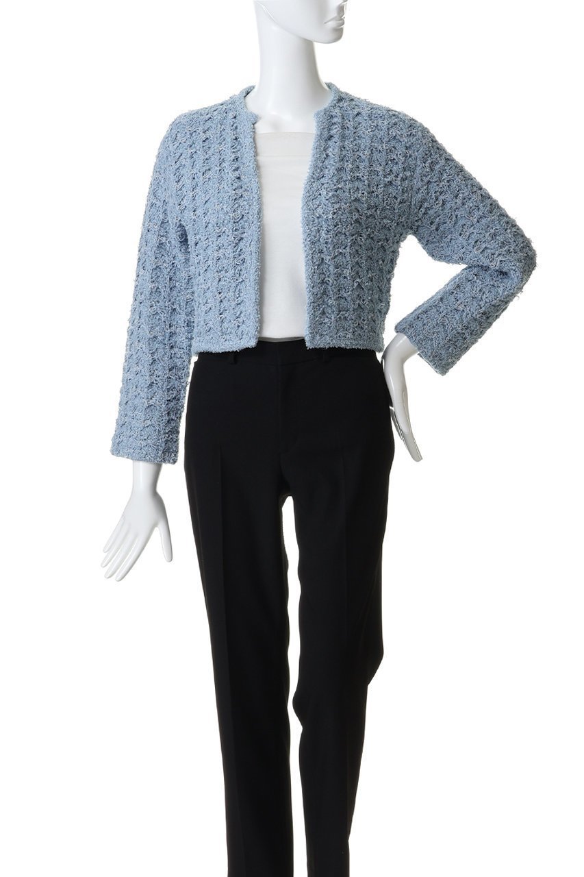 【マルティニーク/martinique】のツィーディーニットカーディガン 人気、トレンドファッション・服の通販 founy(ファニー) 　ファッション　Fashion　レディースファッション　Fashion for Women　トップス・カットソー　Cut & Sew Tops　ニット　Knit Tops & Sweaters　カーディガン・羽織り　Layered Style Cardigans　カーディガン　Cardigan, Knitwear　コンパクト　Compact, Small Size　ショート　Short, Short Length　ツイード　Twill, Twill Weave　デニム　Denim, Jeans Material　トレンド　Trend, Trending Now　フェミニン　Feminine, Girly　ボトム　Bottoms, Lower Wear　ワイド　Wide, Wide Fit　新作・新入荷　New Arrivals / New In　other-2|ID: prp329100004831951 ipo3291000000035183346