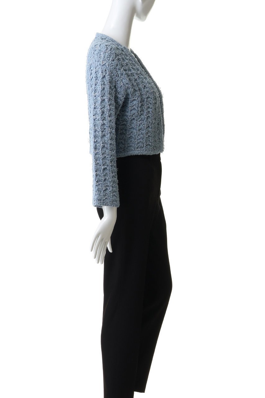 【マルティニーク/martinique】のツィーディーニットカーディガン 人気、トレンドファッション・服の通販 founy(ファニー) 　ファッション　Fashion　レディースファッション　Fashion for Women　トップス・カットソー　Cut & Sew Tops　ニット　Knit Tops & Sweaters　カーディガン・羽織り　Layered Style Cardigans　カーディガン　Cardigan, Knitwear　コンパクト　Compact, Small Size　ショート　Short, Short Length　ツイード　Twill, Twill Weave　デニム　Denim, Jeans Material　トレンド　Trend, Trending Now　フェミニン　Feminine, Girly　ボトム　Bottoms, Lower Wear　ワイド　Wide, Wide Fit　other-3|ID: prp329100004831951 ipo3291000000036780583