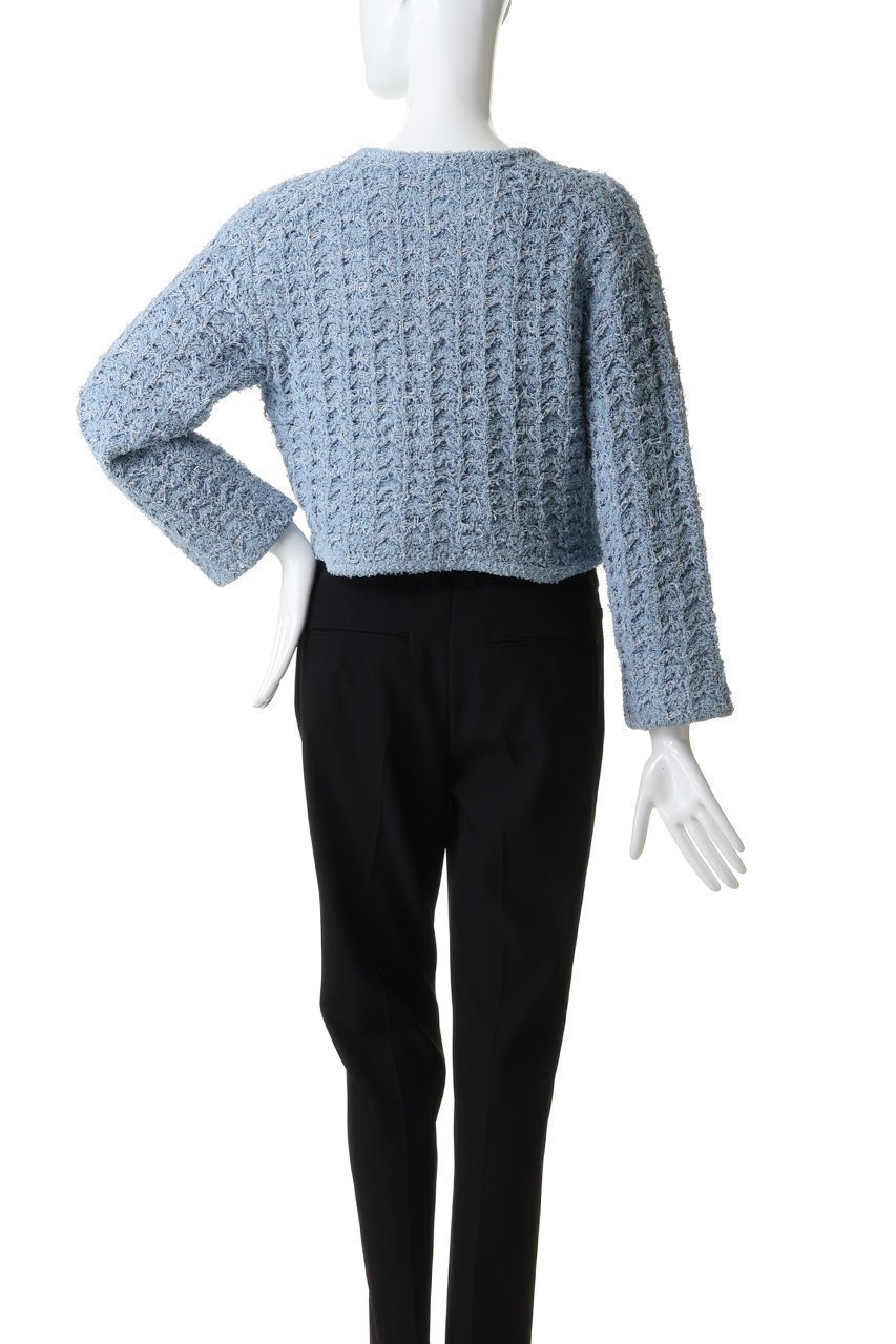 【マルティニーク/martinique】のツィーディーニットカーディガン 人気、トレンドファッション・服の通販 founy(ファニー) 　ファッション　Fashion　レディースファッション　Fashion for Women　トップス・カットソー　Cut & Sew Tops　ニット　Knit Tops & Sweaters　カーディガン・羽織り　Layered Style Cardigans　カーディガン　Cardigan, Knitwear　コンパクト　Compact, Small Size　ショート　Short, Short Length　ツイード　Twill, Twill Weave　デニム　Denim, Jeans Material　トレンド　Trend, Trending Now　フェミニン　Feminine, Girly　ボトム　Bottoms, Lower Wear　ワイド　Wide, Wide Fit　other-4|ID: prp329100004831951 ipo3291000000036780584