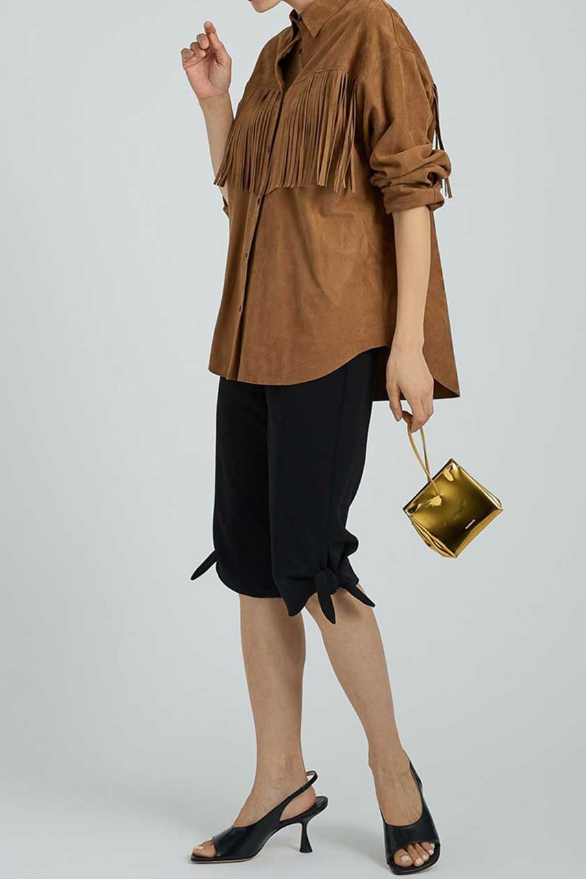 【ブリル/BRILL】のレザーフリンジシャツ 人気、トレンドファッション・服の通販 founy(ファニー) ファッション Fashion レディースファッション Fashion for Women トップス・カットソー Cut & Sew Tops シャツ・ブラウス・オフィスカジュアル Elegant Blouses & Button-Ups スリーブ Sleeve, Long Sleeve / Short Sleeve フリンジ Fringe, Tassel ロング Long, Long-Length 再入荷 Restock / Back in Stock other-5|ID: prp329100004831954 ipo3291000000035183368