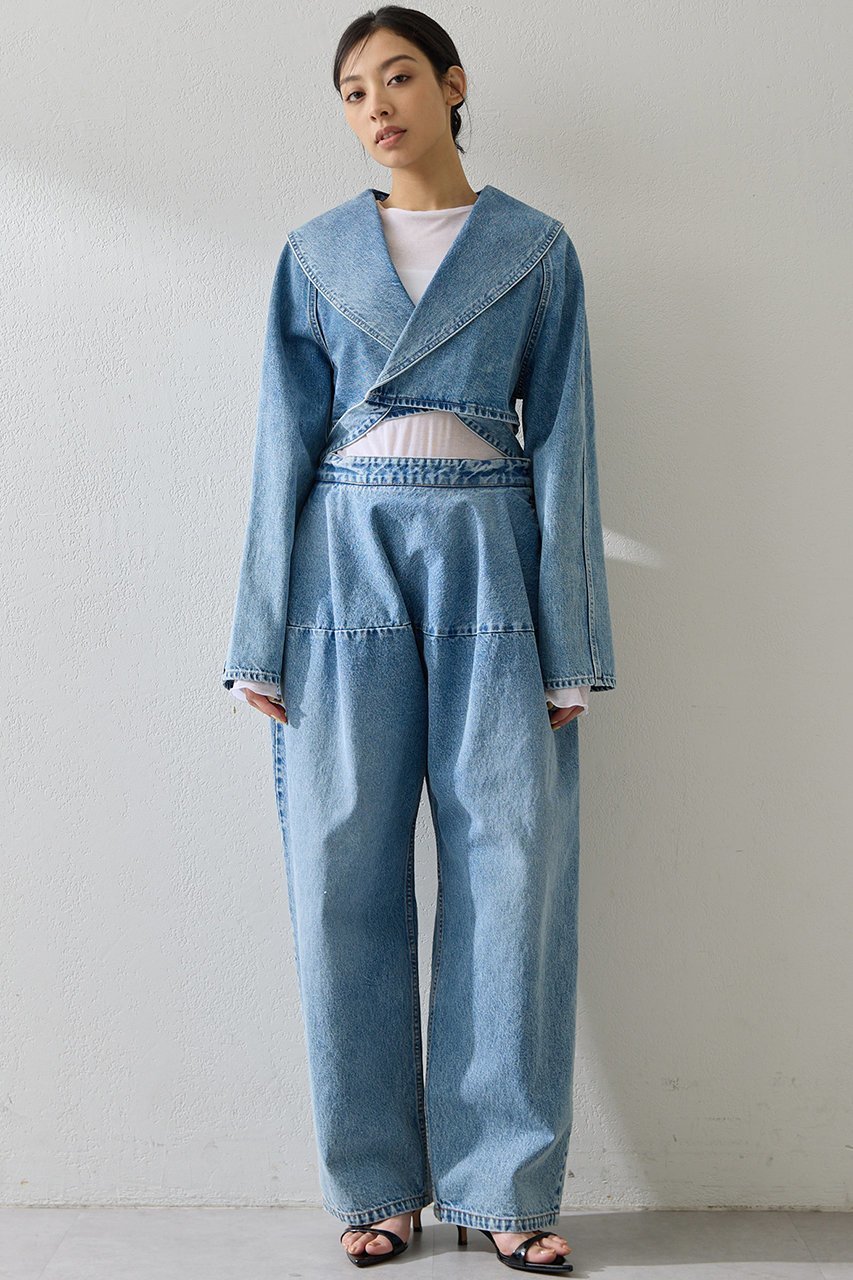 【ウィムガゼット/Whim Gazette】のバックリボンデニムジャケット 人気、トレンドファッション・服の通販 founy(ファニー) 　ファッション　Fashion　レディースファッション　Fashion for Women　アウター　Coat / Outerwear Collection　レディースジャケット・軽アウター　Jackets　デニムジャケット / カジュアルアウター　Denim Jackets　春　Spring　コンパクト　Compact, Small Size　ジャケット　Jacket, Outerwear　デニム　Denim, Jeans Material　バランス　Balance, Style Balance　リボン　Ribbon, Bow　ループ　Loop, Loop Knit　S/S・春夏　SS, Spring/Summer, Warm Season　夏　Summer　2026年　2026　other-4|ID: prp329100004831977 ipo3291000000035183524