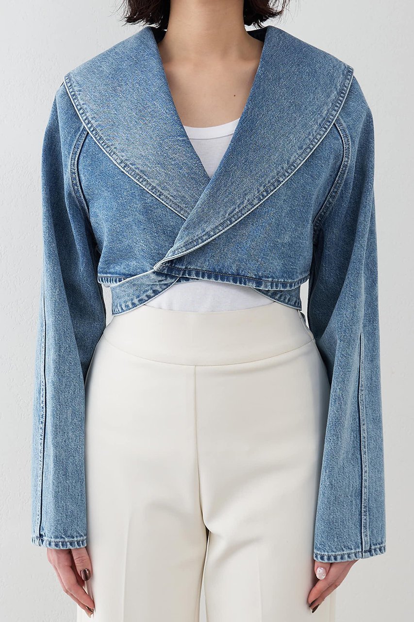 【ウィムガゼット/Whim Gazette】のバックリボンデニムジャケット 人気、トレンドファッション・服の通販 founy(ファニー) 　ファッション　Fashion　レディースファッション　Fashion for Women　アウター　Coat / Outerwear Collection　レディースジャケット・軽アウター　Jackets　デニムジャケット / カジュアルアウター　Denim Jackets　春　Spring　コンパクト　Compact, Small Size　ジャケット　Jacket, Outerwear　デニム　Denim, Jeans Material　バランス　Balance, Style Balance　リボン　Ribbon, Bow　ループ　Loop, Loop Knit　S/S・春夏　SS, Spring/Summer, Warm Season　夏　Summer　2026年　2026　other-6|ID: prp329100004831977 ipo3291000000036162142