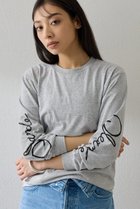 【ウィムガゼット/Whim Gazette】のスリーブロゴロングTシャツ 人気、トレンドファッション・服の通販 founy(ファニー) ファッション Fashion レディースファッション Fashion for Women トップス・カットソー Cut & Sew Tops シャツ・ブラウス・オフィスカジュアル Elegant Blouses & Button-Ups ロングTシャツ・Tシャツ Longline T-Shirts & Tees カットソー・ベーシックTシャツ Cut-and-Sewn Tops / Stretch Tees & Basics 2026年 2026 カットソー Cut and Sewn Top スリーブ Sleeve, Long Sleeve / Short Sleeve プリント Print, Printed Pattern ロング Long, Long-Length 夏 Summer 定番 Standard, Basic Item 春 Spring S/S・春夏 SS, Spring/Summer, Warm Season thumbnail ライトグレー|ID: prp329100004831979 ipo3291000000035183535