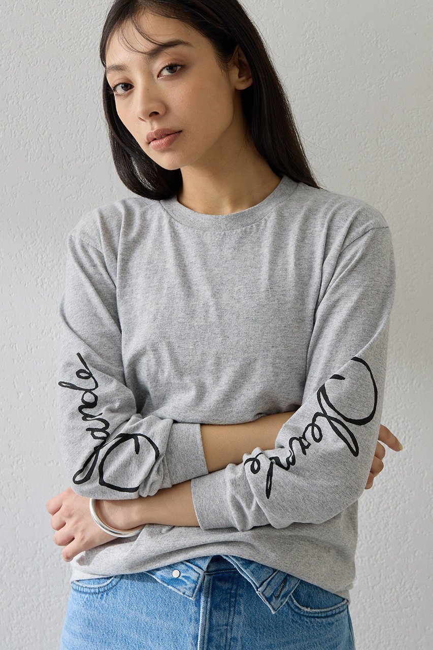 【ウィムガゼット/Whim Gazette】のスリーブロゴロングTシャツ インテリア・キッズ・メンズ・レディースファッション・服の通販 founy(ファニー) ファッション Fashion レディースファッション Fashion for Women トップス・カットソー Cut & Sew Tops シャツ・ブラウス・オフィスカジュアル Elegant Blouses & Button-Ups ロングTシャツ・Tシャツ Longline T-Shirts & Tees カットソー・ベーシックTシャツ Cut-and-Sewn Tops / Stretch Tees & Basics 2026年 2026 カットソー Cut and Sewn Top スリーブ Sleeve, Long Sleeve / Short Sleeve プリント Print, Printed Pattern ロング Long, Long-Length 夏 Summer 定番 Standard, Basic Item 春 Spring S/S・春夏 SS, Spring/Summer, Warm Season ライトグレー|ID: prp329100004831979 ipo3291000000036162150