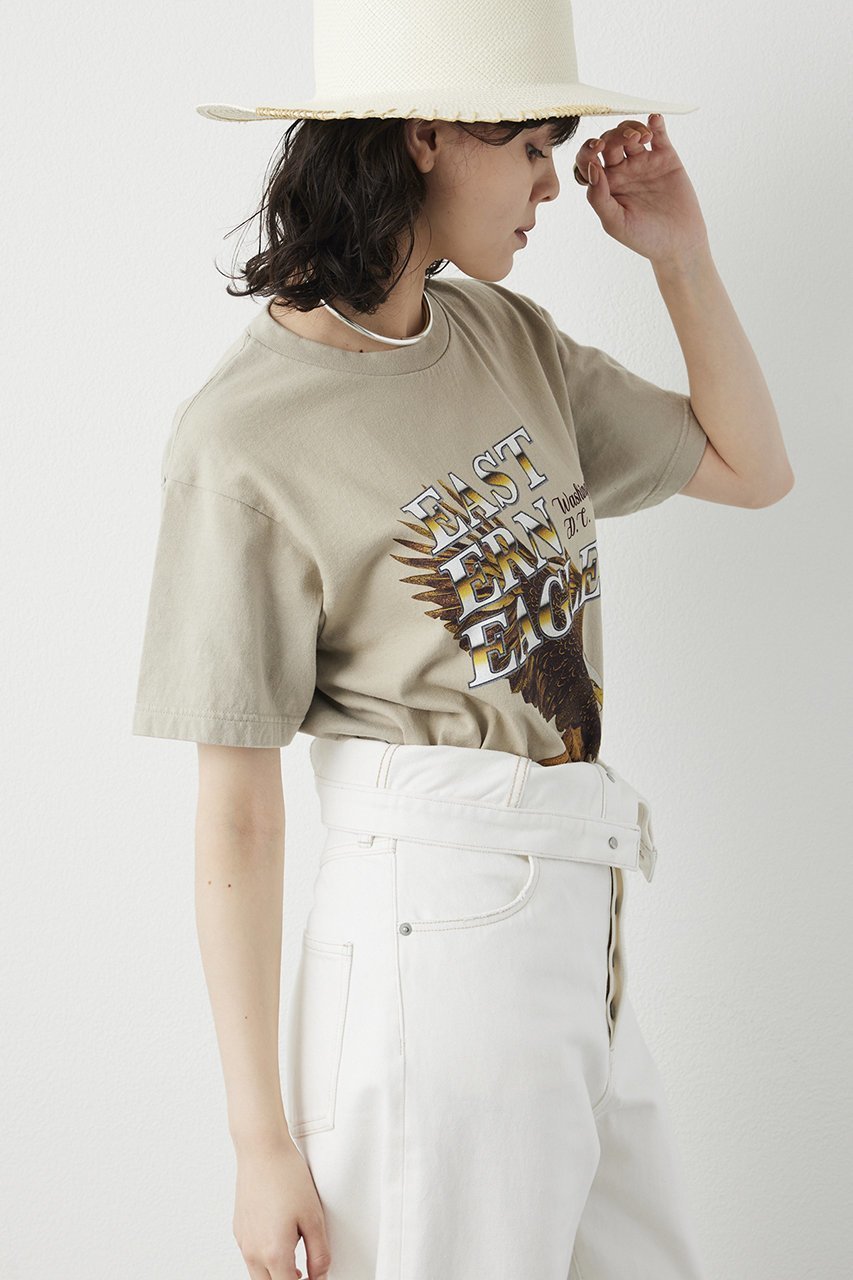 【ウィムガゼット/Whim Gazette】のEagle Tee 人気、トレンドファッション・服の通販 founy(ファニー) 　ファッション　Fashion　レディースファッション　Fashion for Women　トップス・カットソー　Cut & Sew Tops　シャツ・ブラウス・オフィスカジュアル　Elegant Blouses & Button-Ups　ロングTシャツ・Tシャツ　Longline T-Shirts & Tees　カットソー・ベーシックTシャツ　Cut-and-Sewn Tops / Stretch Tees & Basics　2026年　2026　インナー　Innerwear　カットソー　Cut and Sewn Top　ショート　Short, Short Length　ジャケット　Jacket, Outerwear　スリーブ　Sleeve, Long Sleeve / Short Sleeve　フロント　Front, Front Design　プリント　Print, Printed Pattern　モチーフ　Motif, Design Theme　半袖　Short Sleeve, Half Sleeve　夏　Summer　春　Spring　S/S・春夏　SS, Spring/Summer, Warm Season　other-4|ID: prp329100004831981 ipo3291000000035696997