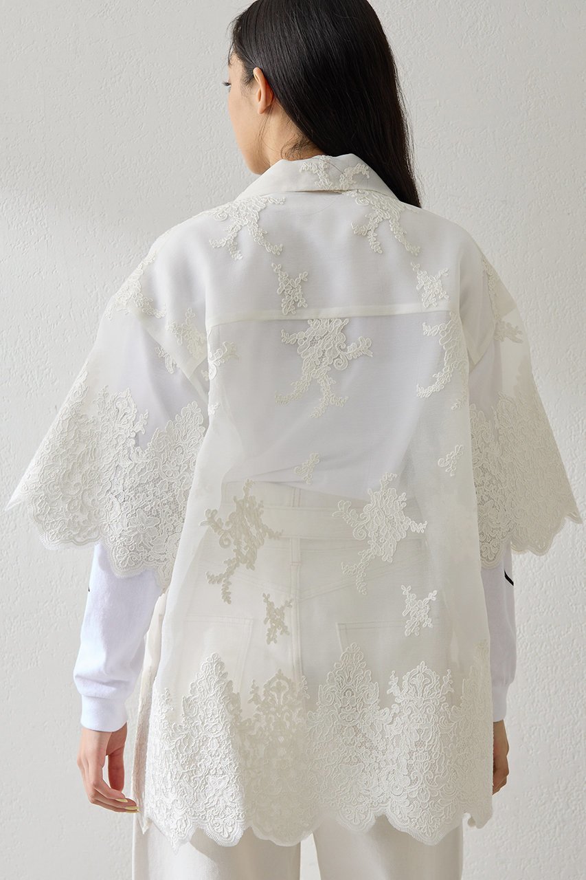 【ウィムガゼット/Whim Gazette】のオーガンジーレースシャツ 人気、トレンドファッション・服の通販 founy(ファニー) ファッション Fashion レディースファッション Fashion for Women トップス・カットソー Cut & Sew Tops シャツ・ブラウス・オフィスカジュアル Elegant Blouses & Button-Ups 2026年 2026 おすすめ Recommended / Our Picks オーガンジー Organza Fabric シアー Sheer, See-Through ショート Short, Short Length スリーブ Sleeve, Long Sleeve / Short Sleeve バランス Balance, Style Balance リアル Real, Realistic レース Lace, Lace Fabric 別注 Limited Edition, Custom Order 半袖 Short Sleeve, Half Sleeve 夏 Summer 春 Spring S/S・春夏 SS, Spring/Summer, Warm Season other-3|ID: prp329100004831985 ipo3291000000035183581