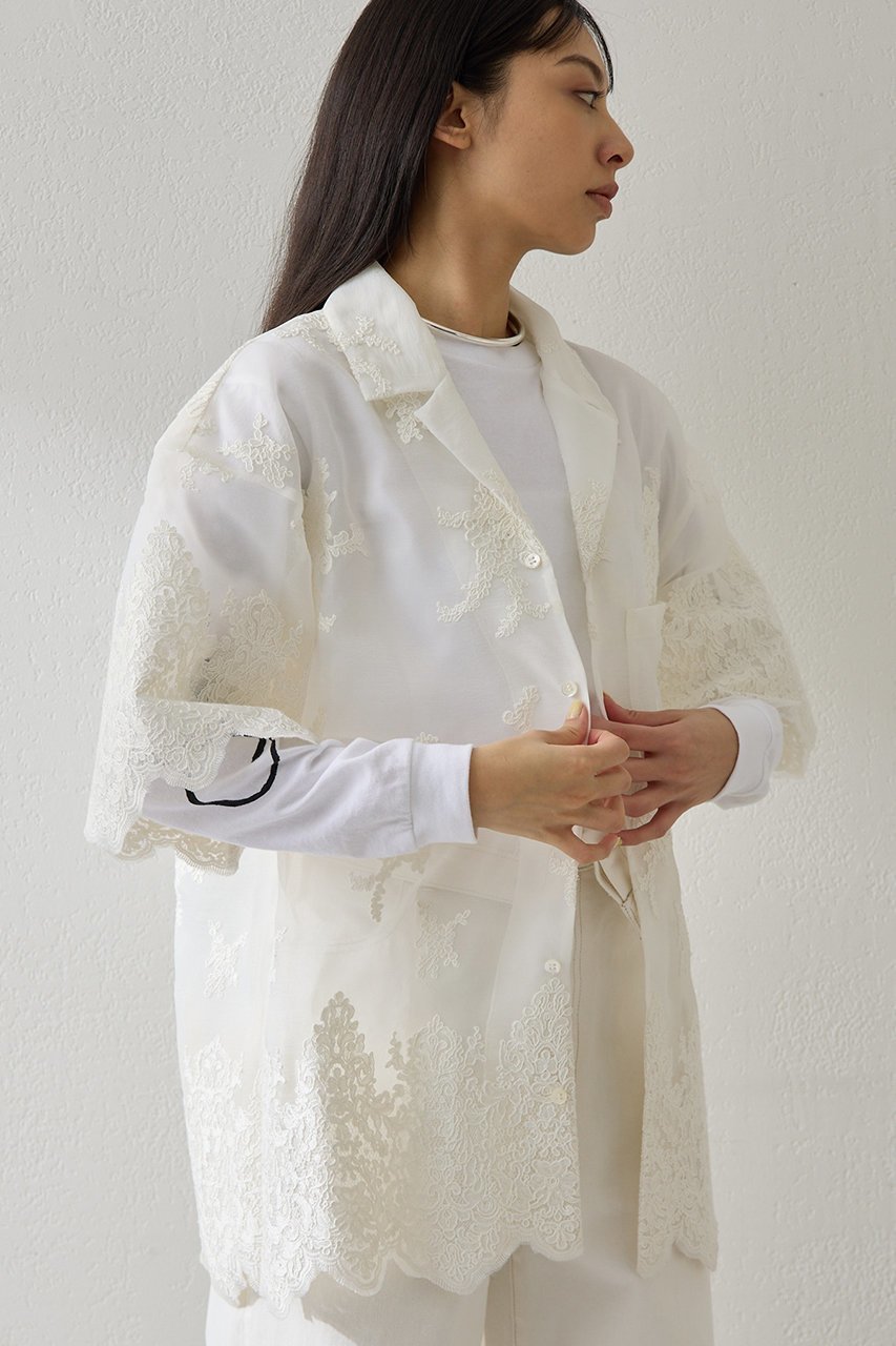 【ウィムガゼット/Whim Gazette】のオーガンジーレースシャツ 人気、トレンドファッション・服の通販 founy(ファニー) ファッション Fashion レディースファッション Fashion for Women トップス・カットソー Cut & Sew Tops シャツ・ブラウス・オフィスカジュアル Elegant Blouses & Button-Ups 2026年 2026 おすすめ Recommended / Our Picks オーガンジー Organza Fabric シアー Sheer, See-Through ショート Short, Short Length スリーブ Sleeve, Long Sleeve / Short Sleeve バランス Balance, Style Balance リアル Real, Realistic レース Lace, Lace Fabric 別注 Limited Edition, Custom Order 半袖 Short Sleeve, Half Sleeve 夏 Summer 春 Spring S/S・春夏 SS, Spring/Summer, Warm Season other-4|ID: prp329100004831985 ipo3291000000035183582