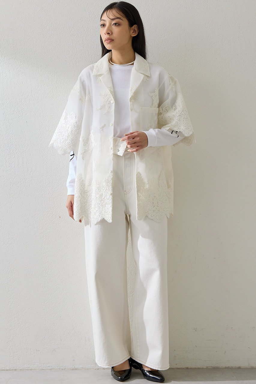 【ウィムガゼット/Whim Gazette】のオーガンジーレースシャツ 人気、トレンドファッション・服の通販 founy(ファニー) ファッション Fashion レディースファッション Fashion for Women トップス・カットソー Cut & Sew Tops シャツ・ブラウス・オフィスカジュアル Elegant Blouses & Button-Ups 2026年 2026 おすすめ Recommended / Our Picks オーガンジー Organza Fabric シアー Sheer, See-Through ショート Short, Short Length スリーブ Sleeve, Long Sleeve / Short Sleeve バランス Balance, Style Balance リアル Real, Realistic レース Lace, Lace Fabric 別注 Limited Edition, Custom Order 半袖 Short Sleeve, Half Sleeve 夏 Summer 春 Spring S/S・春夏 SS, Spring/Summer, Warm Season other-5|ID: prp329100004831985 ipo3291000000035183583