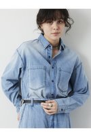【ウィムガゼット/Whim Gazette】のライトオンスデニムシャツ 人気、トレンドファッション・服の通販 founy(ファニー) ファッション Fashion レディースファッション Fashion for Women トップス・カットソー Cut & Sew Tops シャツ・ブラウス・オフィスカジュアル Elegant Blouses & Button-Ups 春 Spring ケミカル Chemical, Chemical Wash スリーブ Sleeve, Long Sleeve / Short Sleeve デニム Denim, Jeans Material パウダー Powder, Soft Tone ブリーチ Bleach, Washed Finish ユーズド Used, Vintage-Look ロング Long, Long-Length S/S・春夏 SS, Spring/Summer, Warm Season おすすめ Recommended / Our Picks 夏 Summer 2026年 2026 |ID:prp329100004831986