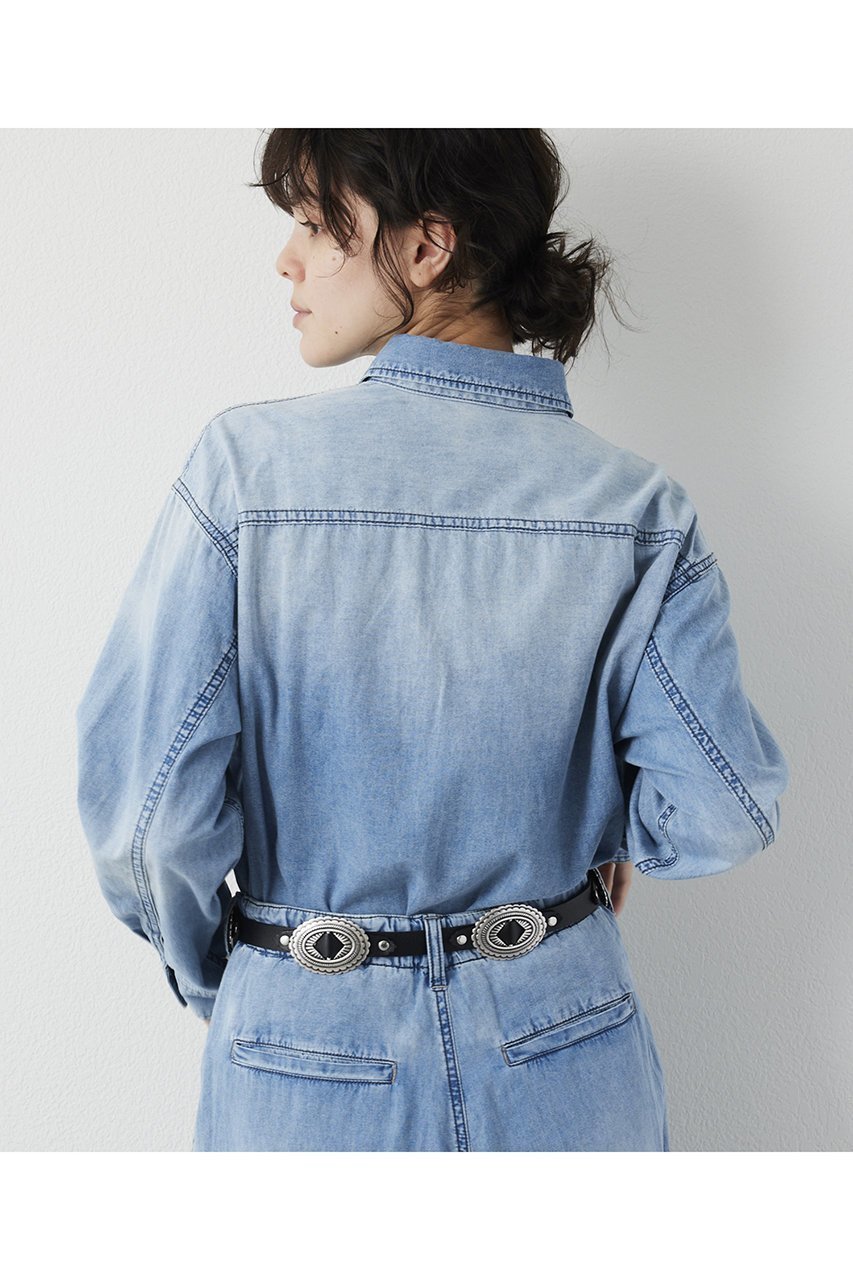 【ウィムガゼット/Whim Gazette】のライトオンスデニムシャツ 人気、トレンドファッション・服の通販 founy(ファニー) 　ファッション　Fashion　レディースファッション　Fashion for Women　トップス・カットソー　Cut & Sew Tops　シャツ・ブラウス・オフィスカジュアル　Elegant Blouses & Button-Ups　春　Spring　ケミカル　Chemical, Chemical Wash　スリーブ　Sleeve, Long Sleeve / Short Sleeve　デニム　Denim, Jeans Material　パウダー　Powder, Soft Tone　ブリーチ　Bleach, Washed Finish　ユーズド　Used, Vintage-Look　ロング　Long, Long-Length　S/S・春夏　SS, Spring/Summer, Warm Season　おすすめ　Recommended / Our Picks　夏　Summer　2026年　2026　other-3|ID: prp329100004831986 ipo3291000000036162189