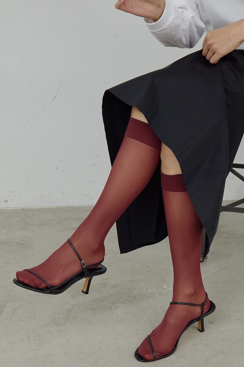 【ガリャルダガランテ/GALLARDAGALANTE】の【MAEE】シアーソックス インテリア・キッズ・メンズ・レディースファッション・服の通販 founy(ファニー) 　ファッション　Fashion　レディースファッション　Fashion for Women　ソックス&靴下　Socks & Hosiery　レッグウェア・ストッキング　Legwear & Hosiery　アクセサリー　Fashion Accessories　春　Spring　吸水　Absorbent, Quick-Dry　ストッキング　Stockings, Sheer Tights　ソックス　Socks, Hosiery　メッシュ　Mesh, Net Fabric　S/S・春夏　SS, Spring/Summer, Warm Season　日本製　Made In Japan　夏　Summer　2026年　2026　ボルドー|ID: prp329100004831994 ipo3291000000035183669