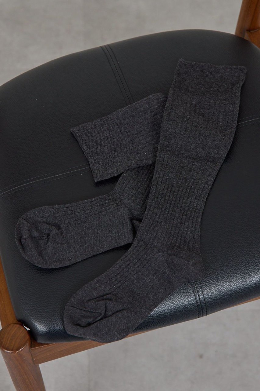 【ガリャルダガランテ/GALLARDAGALANTE】の【MAEE】リブソックス インテリア・キッズ・メンズ・レディースファッション・服の通販 founy(ファニー) 　ファッション　Fashion　レディースファッション　Fashion for Women　ソックス&靴下　Socks & Hosiery　レッグウェア・ストッキング　Legwear & Hosiery　春　Spring　ストッキング　Stockings, Sheer Tights　ソックス　Socks, Hosiery　ミックス　Mix, Mixed Style　S/S・春夏　SS, Spring/Summer, Warm Season　日本製　Made In Japan　夏　Summer　2026年　2026　チャコールグレー|ID: prp329100004831995 ipo3291000000035183676