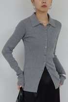 【ガリャルダガランテ/GALLARDAGALANTE】のポロリブニット 人気、トレンドファッション・服の通販 founy(ファニー) ファッション Fashion レディースファッション Fashion for Women トップス・カットソー Cut & Sew Tops ニット Knit Tops & Sweaters カーディガン・羽織り Layered Style Cardigans 2026年 2026 カーディガン Cardigan, Knitwear 夏 Summer 春 Spring S/S・春夏 SS, Spring/Summer, Warm Season thumbnail グレー|ID: prp329100004831999 ipo3291000000035944598