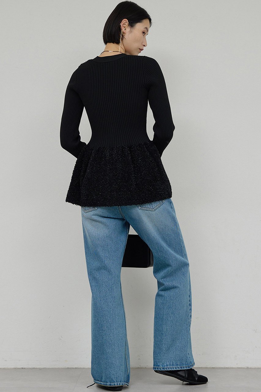 【ガリャルダガランテ/GALLARDAGALANTE】のファンシーペプラムカーデ 人気、トレンドファッション・服の通販 founy(ファニー) 　ファッション　Fashion　レディースファッション　Fashion for Women　トップス・カットソー　Cut & Sew Tops　ニット　Knit Tops & Sweaters　カーディガン・羽織り　Layered Style Cardigans　2026年　2026　おすすめ　Recommended / Our Picks　カーディガン　Cardigan, Knitwear　ペプラム　Peplum, Flared Hem　ワイド　Wide, Wide Fit　エレガント 上品　Elegant　再入荷　Restock / Back in Stock　夏　Summer　春　Spring　S/S・春夏　SS, Spring/Summer, Warm Season　other-4|ID: prp329100004832000 ipo3291000000036018561