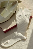 【ウィムガゼット/Whim Gazette】の刺繍ソックス 人気、トレンドファッション・服の通販 founy(ファニー) ファッション Fashion レディースファッション Fashion for Women ソックス&靴下 Socks & Hosiery レッグウェア・ストッキング Legwear & Hosiery 2026年 2026 なめらか Smooth, Silky Texture シルケット Silket, Silky Cotton シンプル Simple, Minimal ソックス Socks, Hosiery ヌーディ Nude, Nude Tone 夏 Summer 春 Spring S/S・春夏 SS, Spring/Summer, Warm Season |ID:prp329100004832005